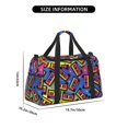 thumbnail image 3 of Balery Vintage Audio Cassettes Bolsa de Gimnasio para Mujeres, Bolsa de Viaje con Bolsillo Húmedo, Bolsa de Fin de Semana para Mujeres, Bolsa de Viaje Resistente al Agua, 3 of 7
