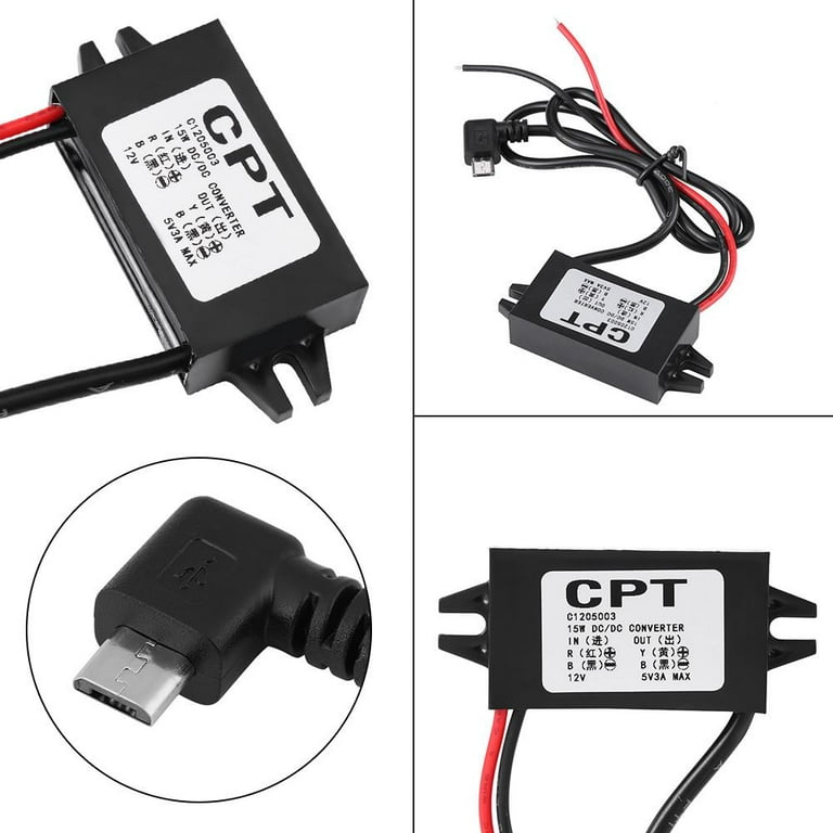 CPT voltage converter for car 12V to 5V –  – At least