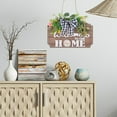thumbnail image 6 of Interchangeable Rectangle Wooden Sign for Front Door Porch Decor with 13 Seasonal Pieces Flower Bowknot Hanging Plaque, 6 of 19