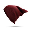 thumbnail image 1 of Gorro de lana unisex para hombre y mujer, con puños lisos, cálido, para esquiar en invierno, con calaveras, suave, elástico, de punto para uso diario, 1 of 5
