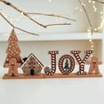 thumbnail image 4 of ZPAQI Holiday Wood Tiered Tray Ornament Gingerbreads Man Tree Designs Tabletop Sign, 4 of 16