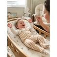 thumbnail image 6 of BemeyourBBs Preemie Newborn Girl Spring Summer Fall Winter Clothes 0 3 6 Months Footed Romper Plaid Fake Two-Piece Long Sleeve Doll Collar Footie Jumpsuit, 6 of 9