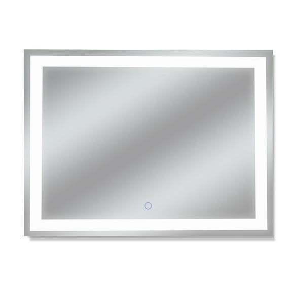 Dyconn Faucet Edison Tri-Color Horizontal/Vertical Wall Mounted Backlit LED Bathroom Vanity Mirror with Touch ON/OFF Dimmer (48"W X 36"H )