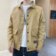 thumbnail image 3 of Abrigos de mezclilla para hombre, chaqueta vaquera negra tipo cargo para hombre, otoño, estilo coreano, novedad, precio más bajo, ropa de diseñador, ropa vaquera elástica, 3 of 5