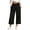 CO60_Black, variant on Jeans for Women Wide Leg Capri Pant that Look Like Denim Jean Elastic High Waisted Baggy Denim Pants with Pockets Army Green S
