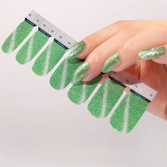 Fiudx Tiras de Esmalte de Uñas de Colores, Calcomanías Diy, Pegatinas de Belleza para Uñas, Cobertura Completa