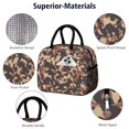 thumbnail image 4 of Insulated Lunch Bag for Women, Floral Print Oxford Fabric Lunch Box, Leakproof Thermal Cooler Tote for Work, School & Picnic, Camo, Camouflage Print, 4 of 5