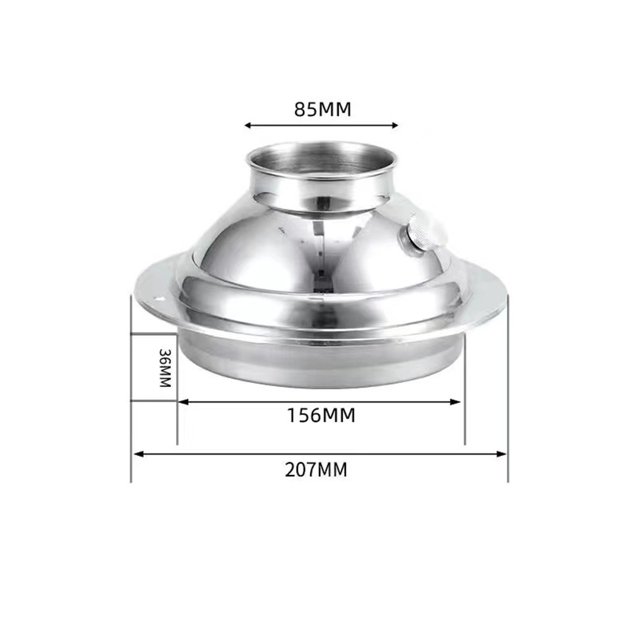 Hotte d'Évacuation de Cuisine Sphérique Réglable de 160 mm pour Ventilation