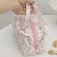 thumbnail image 4 of Cotton Quilted Toiletry Bag Drawstring Toiletry Organizer Large Cosmetic Pouch for Women Work Office Travel (Style B), 4 of 8