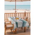 thumbnail image 2 of Outdoor Table Cloth with Umbrella Hole and Zipper, Turquoise Grey Wooden Waterproof Rectangle Tablecloth 54"x80", Farmhouse Teal Wood Washable Table Cover for Outside Party Patio Picnic, 2 of 8