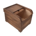 thumbnail image 2 of Siruishop Rice Dispenser, Wooden Cereal Container, Storage Dry Storage Rice Container Box, Container for Rice, Beans, Grains Dark Brown, 2 of 8