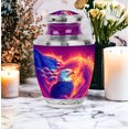 thumbnail image 4 of MUKTIVE Eagle Funeral Urns for Adult Ashes Men - American Flag Urns for Adult Female Ashes - Pink Cremation Urn for Funeral Dad - 10 Inch Large Urn for Grandma, 4 of 7