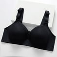 thumbnail image 2 of Bigersell Cotton Bras for Women Plus Size Full-Coverage Wireless Bras Ladies Push up Bra No Underwire Female Padded Bra Style-D35, Female Comfort Strap Soft Lace Padded Bralette Y-2-Black XXL, 2 of 4
