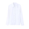 thumbnail image 6 of Only Moment Button Down Shirts for Women Long Sleeve V Neck Polyurethane Fiber Blouses Business Casual Outfits Loose Fit White,4XL, 6 of 6