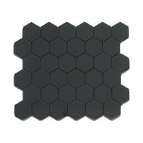 Black 2 Inch Hexagon Mosaic matte, 10 pieces (10 Sqft)