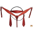 thumbnail image 2 of HILASON Western Horse Headstall Breast Collar Set Tack Genuine American Leather, 2 of 7
