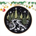 thumbnail image 1 of Kits de Costura Navideña: Kit para Principiantes de Bordado con Escenas de Nieve, Decoraciones Navideñas para Cocina, Sala de Estar, Escritorio y Ventana C, 1 of 5