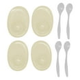 thumbnail image 3 of 16 Pc Egg Cups w/ Spoons Set Poached Hard Boiled Bowl Saucer Appetizer Dip Plate, 3 of 7