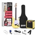 thumbnail image 1 of Guitarra eléctrica LyxPro Retro Yellow con amplificador de 20 W y accesorios, 1 of 7