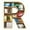 R, variant on KCEHTA Letter Christmas Ornaments, Christmas Book Ornaments, Book Lover Christmas Ornaments, Letter Shaped Bookshelf Pendant, 26 Letters Christmas Tree Decoration Pendant