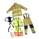 thumbnail image 3 of Traje de bombero modelo 1:6, disfraz de bombero realista, traje formal de bombero. Amarillo claro, 3 of 9