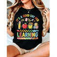 thumbnail image 7 of Women “It's A Good Day For Learning” Letter Print Graphic T‑Shirt Women Casual Everyday Top Tees teacher t shirt Women Clothing, 7 of 7