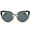 Black/Smoke, variant on Dasein Fashion Round Polarized Sunglasses with Zigzag Arms