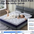 thumbnail image 2 of 10 Inch Queen Hybrid Mattress, Medium Firm Gel Memory Foam & Pocket Coils for Back Pain Relief & Cool Sleep, CertiPUR-US Certified, Fiberglass-Free, Bed-in-a-Box, 2 of 6