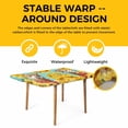 thumbnail image 4 of Alpaca Sunflowers Table Cloths for 3 Foot Rectangle Tables, Watercolor Animals Floral Plant Teal Patio Waterproof Elastic Fitted Tablecloths, Washable Rectangular Table Cover for Camping, 4 of 8