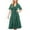 Green, variant on Women's Polka Dot Midi Dress with Front Tie Detail Short Sleeves and Button Front Design for a Flattering Fit- Small, Pink