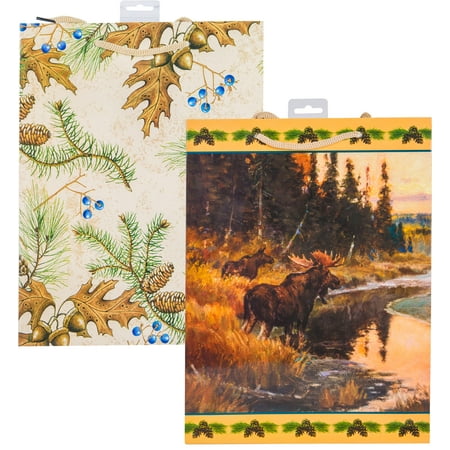 River's Edge Gift Bags for the Outdoor Enthusiast Moose with Acorn and (Best Game Bags For Moose)