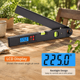 16 Inch Digital Angle Finder Protractor, Black, 225° Aluminum with ...
