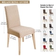 thumbnail image 2 of 100% Waterproof Dining Room Chair Covers Set of 4, Super Fit Stretch Jacquard Parson Chairs Slipcovers Removable Washable Chair Seat Protectors for Home, Kitchen, Banquet (Beige), 2 of 7