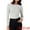 White, variant on DARING DIVA Women's Striped Long Sleeve T-Shirt Boat Neck Basic Shirts XS Black