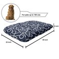 thumbnail image 2 of Navy Pet Bed, Under the Sea Atlantic Ocean Inspired Tangled Boat Ship Marine Ropes Image, Resistant Pad for Dogs and Cats Cushion with Removable Cover, 24" x 39", Navy Blue and White, by Ambesonne, 2 of 4