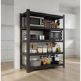 thumbnail image 2 of Heavy Duty 5-Tier Metal Storage Shelving Unit, Adjustable Garage Shelves, 3000 lbs Load Capacity, Utility Rack for Warehouse, Basement, Pantry & Workshop Organization, Black, 2 of 5