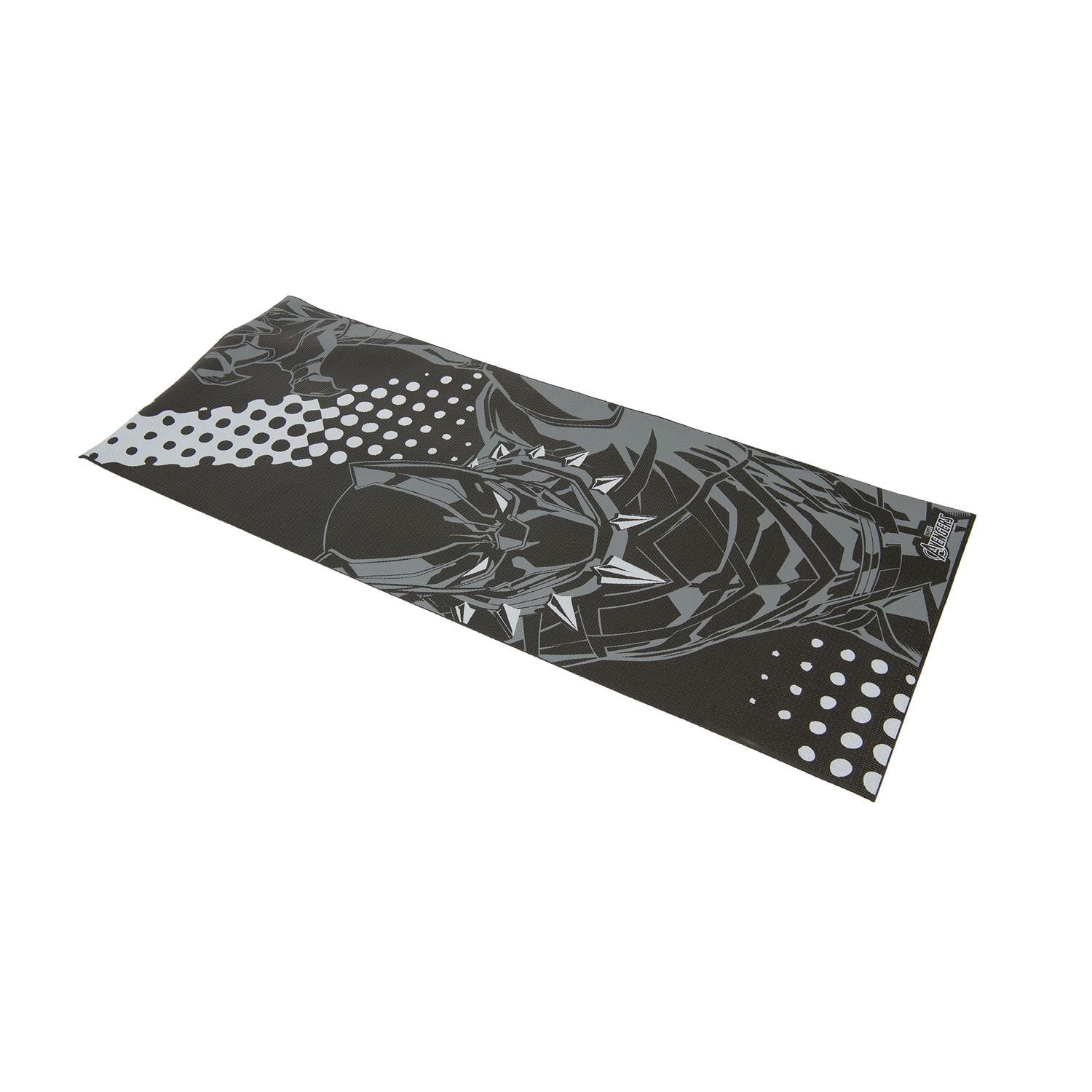 Marvel Black Panther Comic Art 3mm Yoga Mat – 24” x 60" – Black/Grey