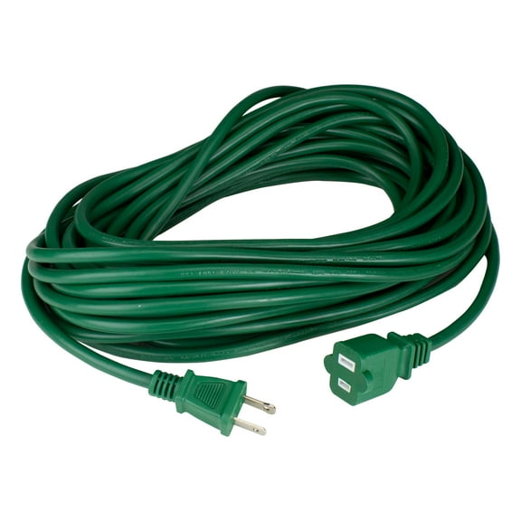 Northlight Two-Prong Outdoor Extension Power Cord with End Connector - 40' - Green