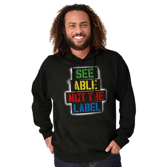 See Able Not Label Autism Awareness Hoodie Sweatshirt Women Men Brisco Brands S