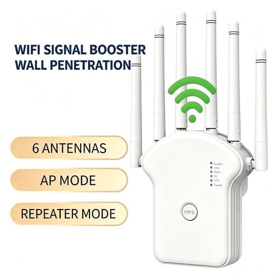 QIYFDDF WiFi Extender Signal Booster for Home,1200Mbps Dual Band (5GHz/2.4GHz) Long Range Wireless WiFi Repeater w/Ethernet Port Extender Signal Amplifier 860Sq.ft Coverage