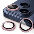 thumbnail image 1 of Mica Aros Cámara Rosa Para iPhone 17 Pro/17 Pro Max, Protector de Lente Mica (Aros) compatible con iPhone 17 Pro/17 Pro Max - Vidrio Templado y Borde Rosa., 1 of 6