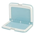 thumbnail image 5 of IRIS USA Pee Pad Holder, Fits 23.5"x35.5" or Larger, XL, Marking and Leg Lifting Dog Pad Hoder, Foldable, Secured Latches, Non-Skid Rubber Feet, High Polish Finish for Easy Cleaning, Blue, 5 of 8
