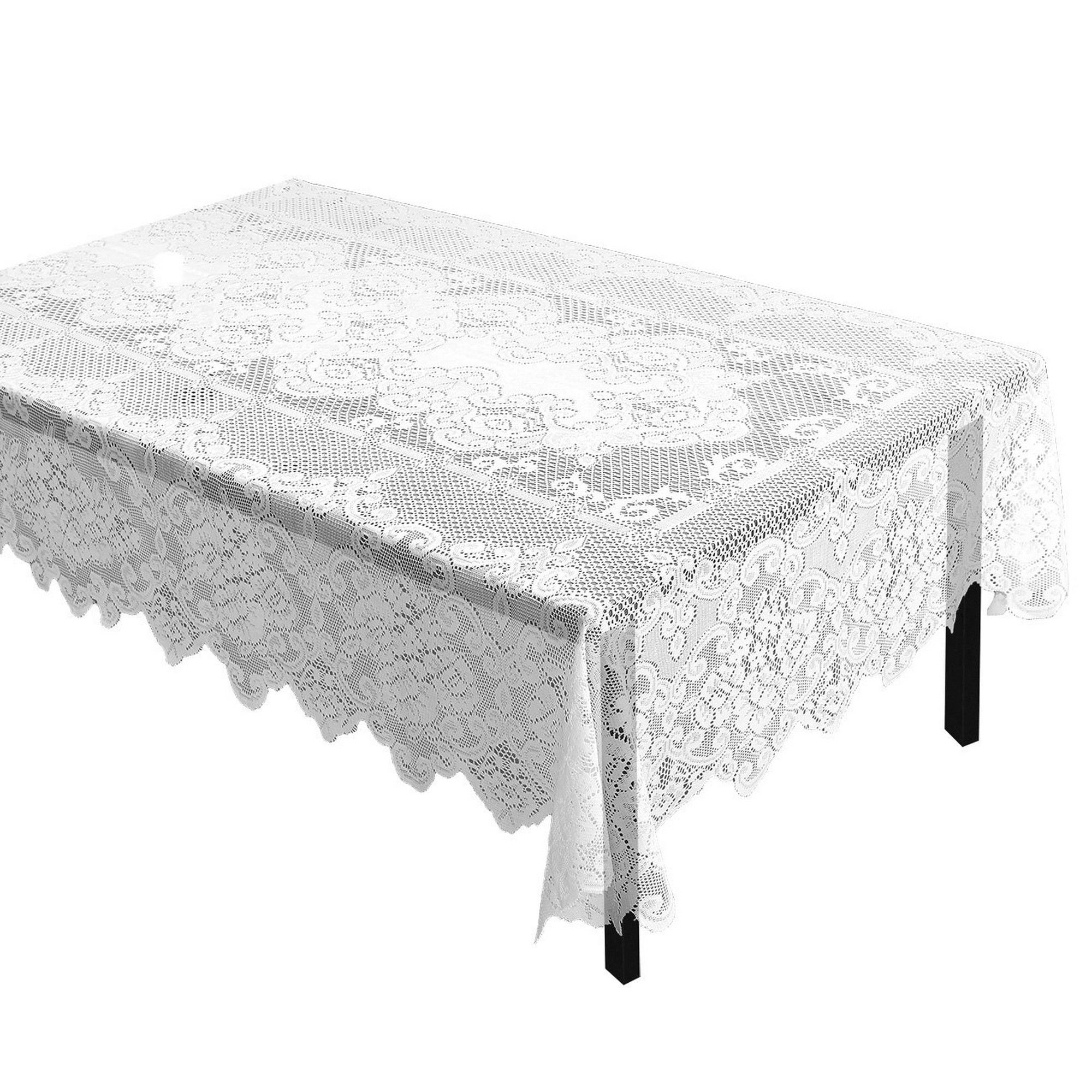 Juvale Lace Rectangular Tablecloth With Elegant Fl Patterns Juvale Lace Rectangular Tablecloth With Elegant Fl Patterns