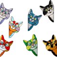 thumbnail image 2 of 7x Car Stained Glass Cat Window Sticker Cat Face Peering Funny Cat Decal Sticker Auto Car Bumper Window DIY Sticker Accessories, 2 of 8