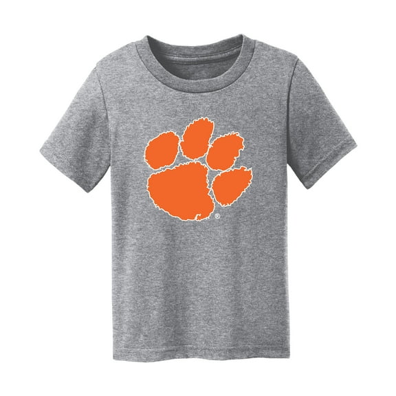 Toddler Chad & Jake  Heather Gray Clemson Tigers Logo T-Shirt