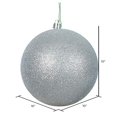 thumbnail image 4 of Vickerman N592507DG Ornement Boule Argentée Pailletée avec Capuchon Percé, 10 Po., 4 of 4