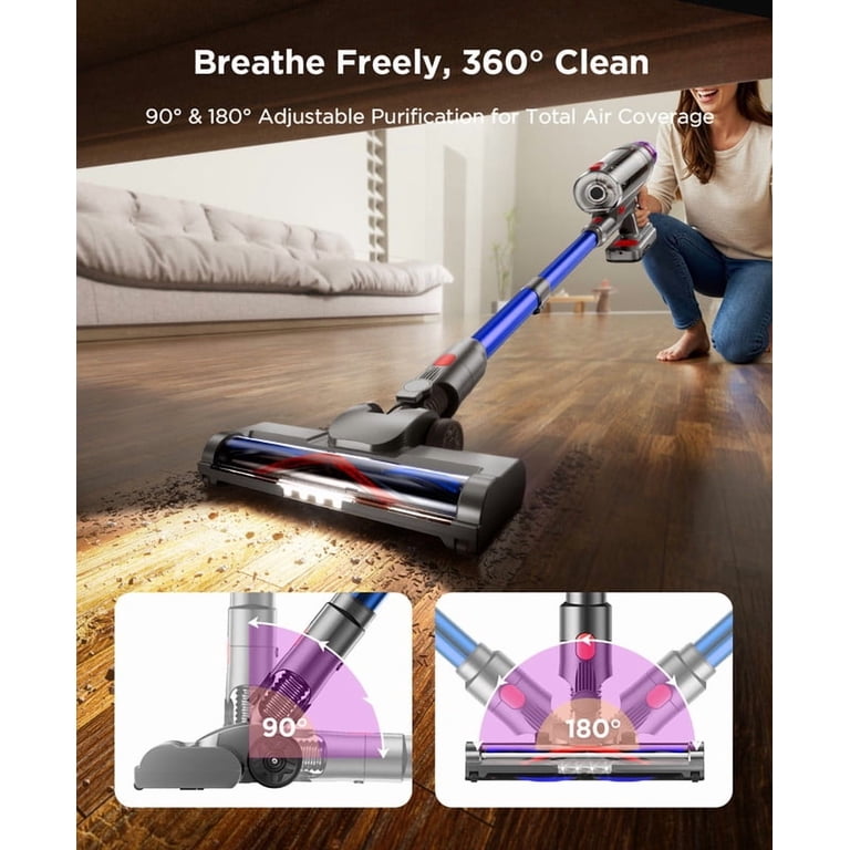 Hosaud, Cordless Stick Vacuum Cleaner, 45000Pa 550W, Blue 
