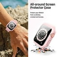 thumbnail image 2 of Waterproof Case Compatible with Apple Watch 41mm Series 7 & Series 8 with Tempered Glass Screen Protector, iWatch Full Protective Hard PC Bumper Case Face Cover for Men Women (41mm, Pink), 2 of 5
