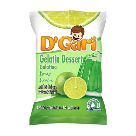 D'Gari Lime Gelatin Dessert, 4.2 oz