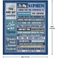 thumbnail image 5 of Nephew Gifts from Auntie, Nephew Gifts from Uncle, Gifts for Nephew Adult Blanket, Birthday Gifts for Nephew, Graduation Gifts for Nephew, to My Nephew Blanket 60X50 Inch, 5 of 5